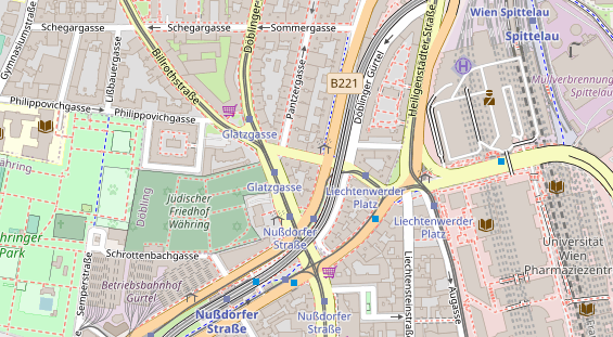 Eventlocations auf Satellitenbild