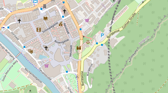 Eventlocations auf Satellitenbild