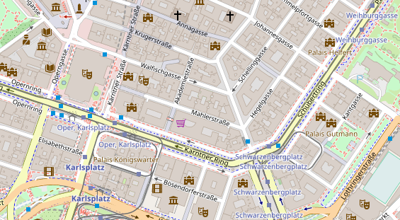 Eventlocations auf Satellitenbild