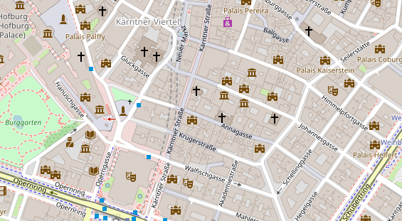 Eventlocations auf Satellitenbild