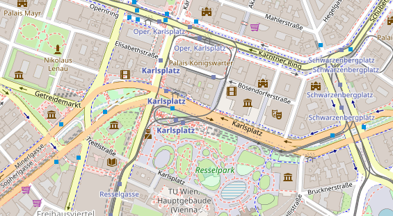 Eventlocations auf Satellitenbild