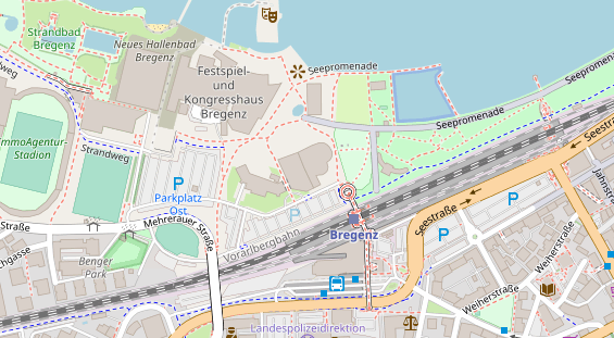 Eventlocations auf Satellitenbild