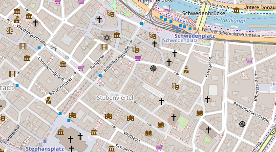 Eventlocations auf Satellitenbild