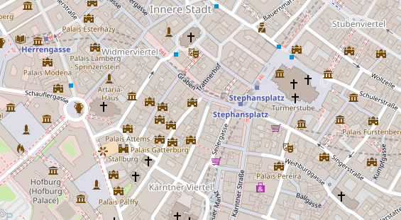 Eventlocations auf Satellitenbild
