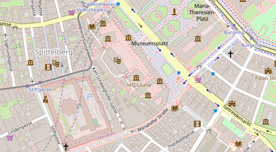 Eventlocations auf Satellitenbild