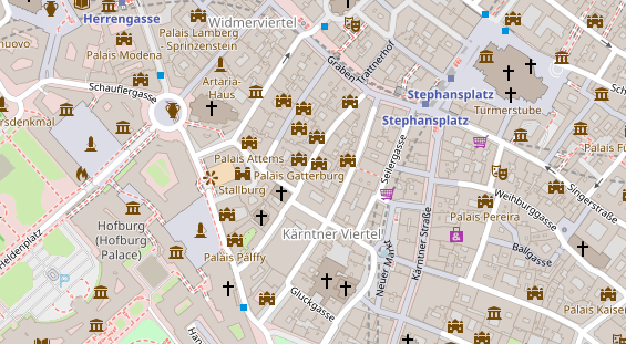 Eventlocations auf Satellitenbild