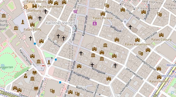 Eventlocations auf Satellitenbild