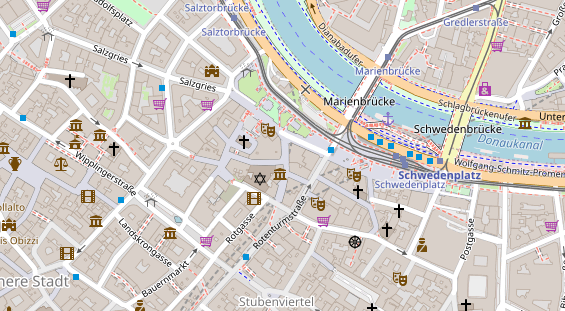 Eventlocations auf Satellitenbild