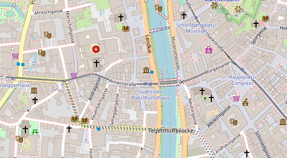 Eventlocations auf Satellitenbild