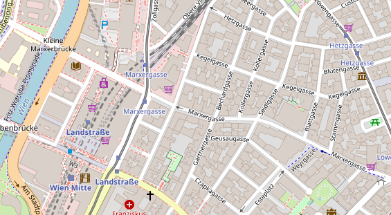 Eventlocations auf Satellitenbild