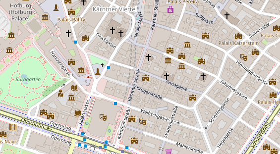 Eventlocations auf Satellitenbild