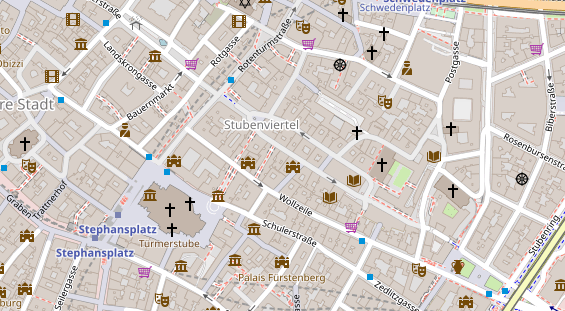 Eventlocations auf Satellitenbild