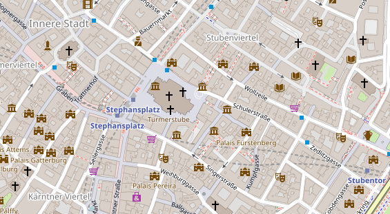 Eventlocations auf Satellitenbild