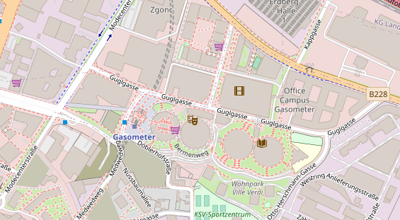 Eventlocations auf Satellitenbild