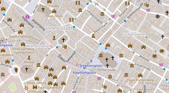 Eventlocations auf Satellitenbild