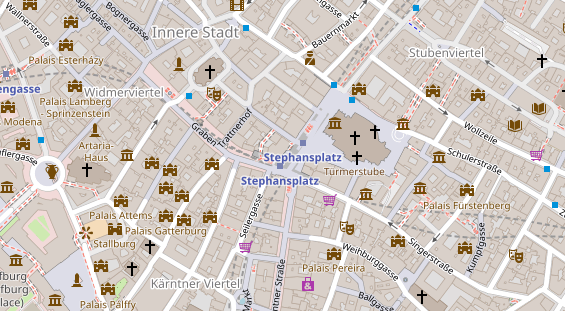 Eventlocations auf Satellitenbild