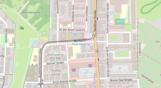 Mobile Infrastruktur auf Satellitenbild