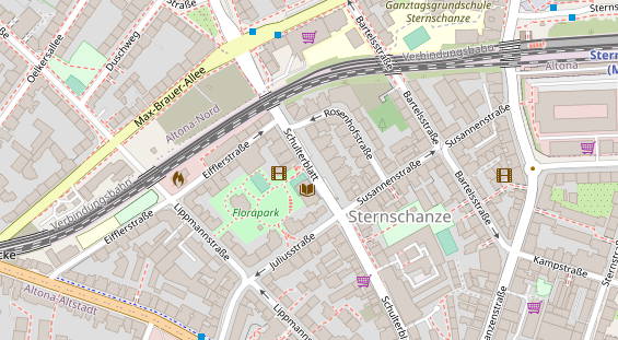 Showproduktion auf Satellitenbild