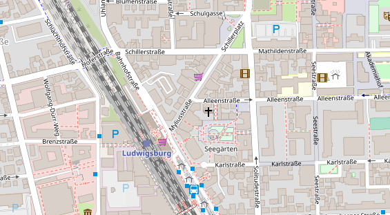 Veranstaltungstechnik auf Satellitenbild