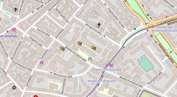 Veranstaltungstechnik auf Satellitenbild