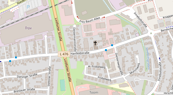 Veranstaltungstechnik auf Satellitenbild