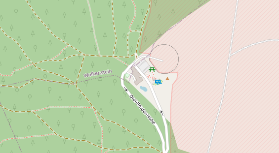 Tagungshotels auf Satellitenbild