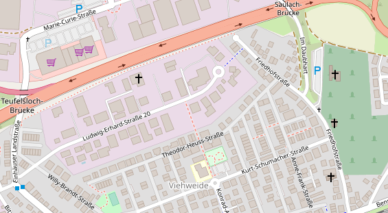 Veranstaltungstechnik auf Satellitenbild