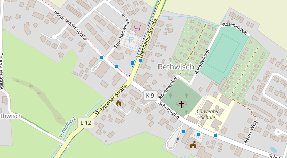 Tagungshotels auf Satellitenbild