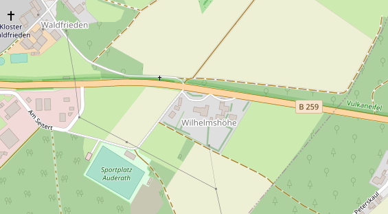 Tagungshotels auf Satellitenbild