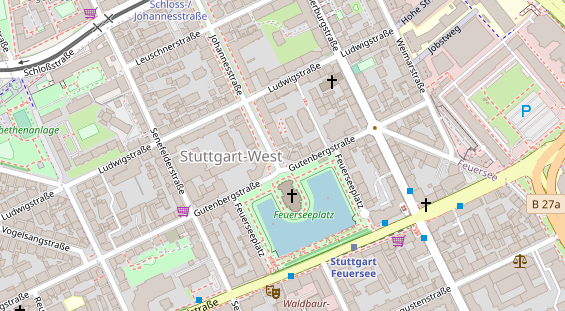Tagungshotels auf Satellitenbild