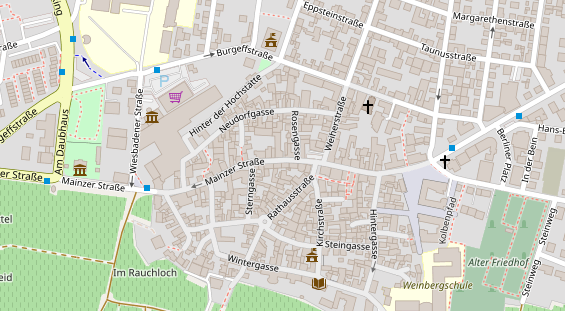 Tagungshotels auf Satellitenbild