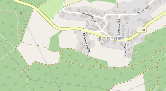 Tagungshotels auf Satellitenbild