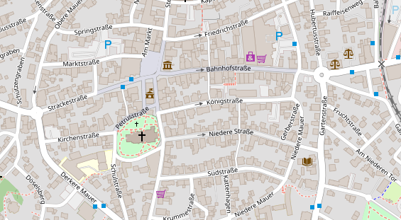 Tagungshotels auf Satellitenbild