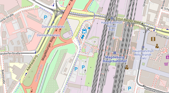 Tagungshotels auf Satellitenbild