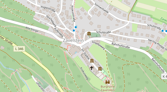 Tagungshotels auf Satellitenbild