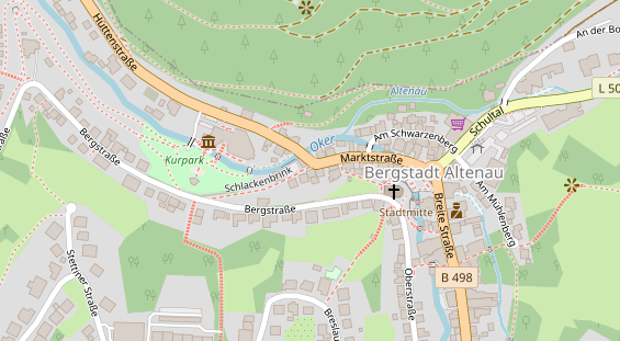 Tagungshotels auf Satellitenbild