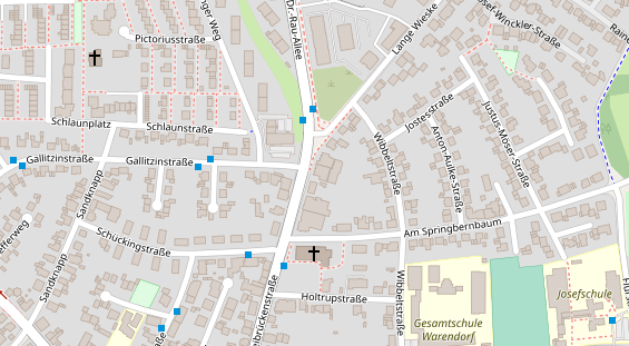 Tagungshotels auf Satellitenbild