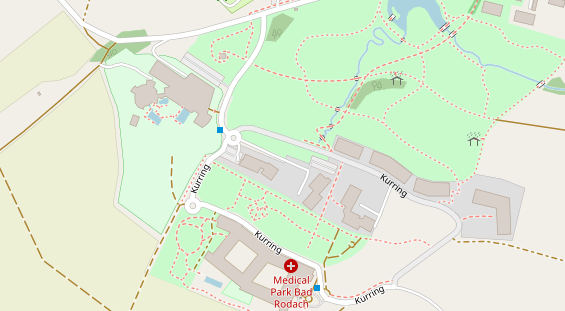 Tagungshotels auf Satellitenbild