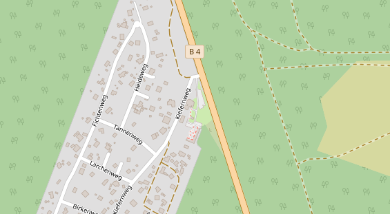 Tagungshotels auf Satellitenbild