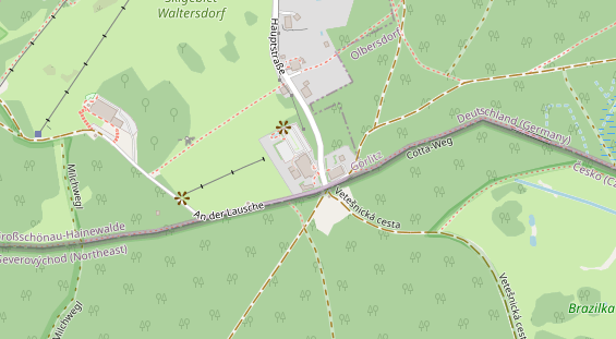 Tagungshotels auf Satellitenbild