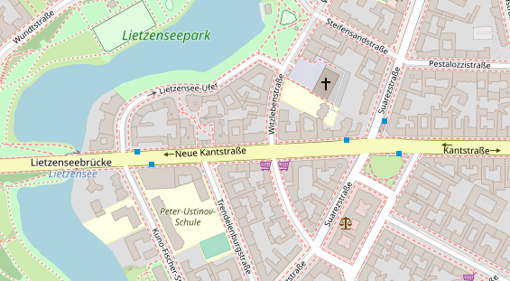 Tagungshotels auf Satellitenbild