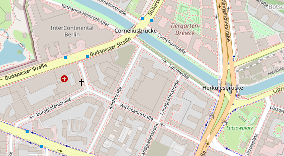 Tagungshotels auf Satellitenbild
