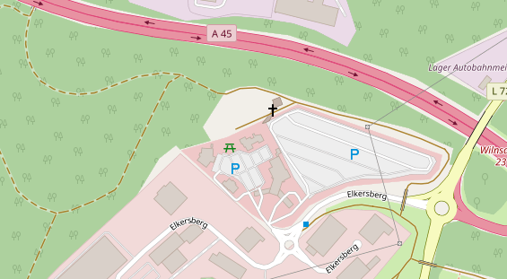 Tagungshotels auf Satellitenbild
