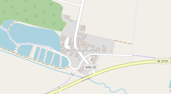 Tagungshotels auf Satellitenbild