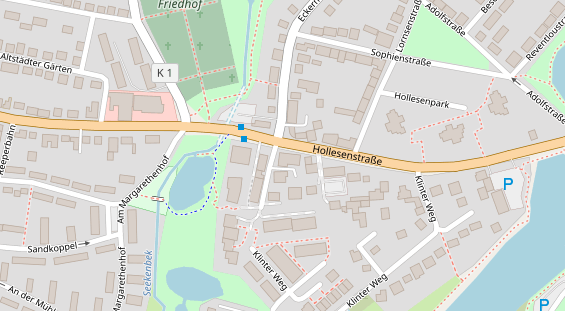 Tagungshotels auf Satellitenbild