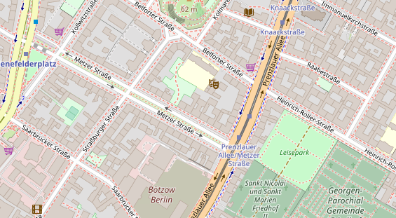 Tagungshotels auf Satellitenbild