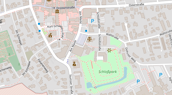Tagungshotels auf Satellitenbild