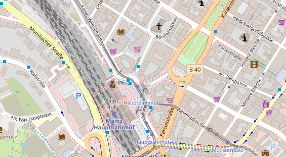 Tagungshotels auf Satellitenbild