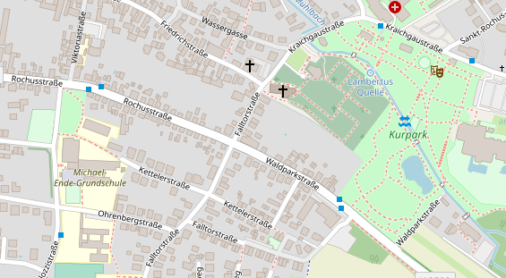 Tagungshotels auf Satellitenbild