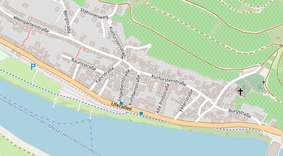 Tagungshotels auf Satellitenbild